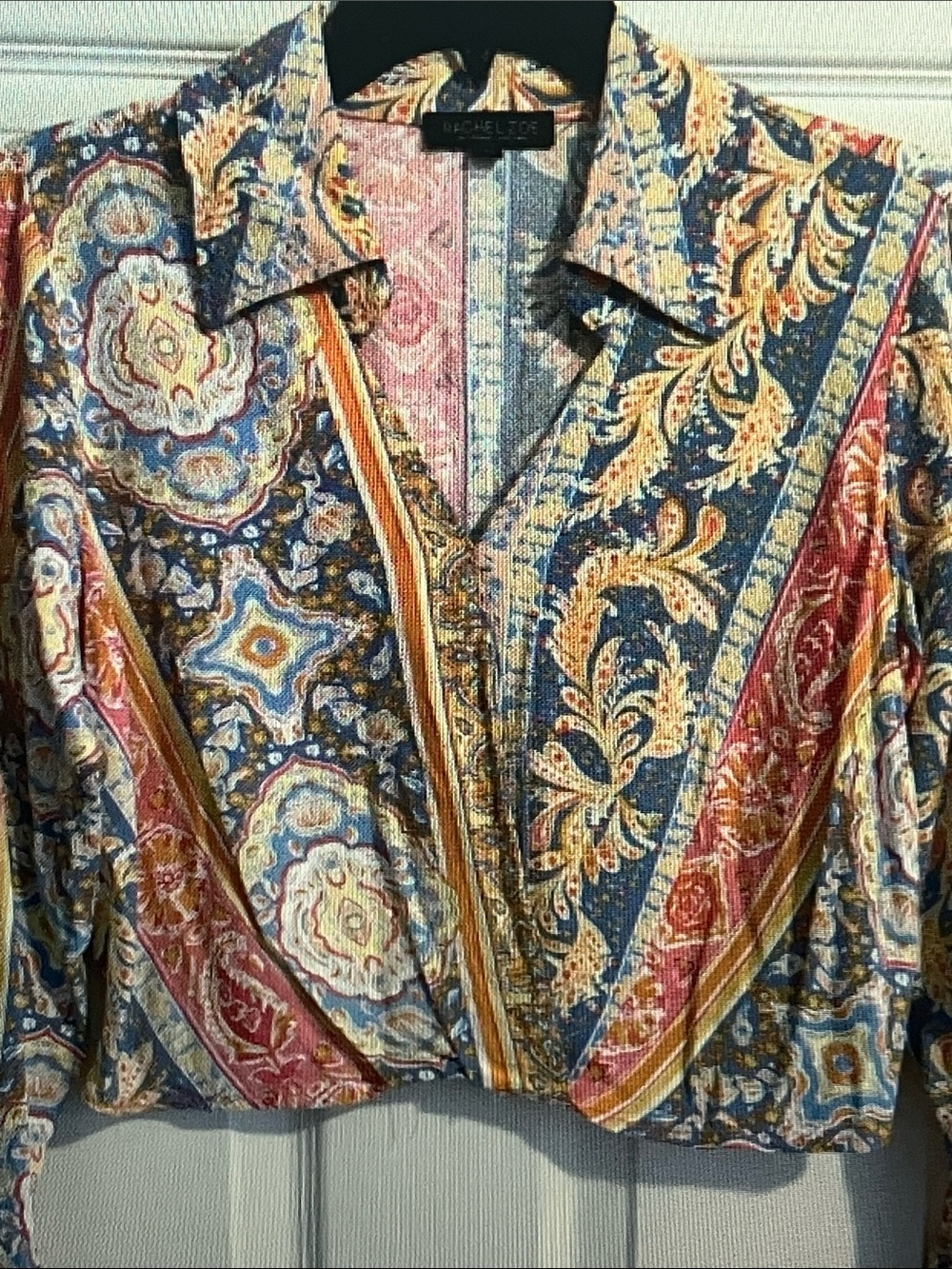 Rachel Zoe Multicolor Paisley Patchwork Blouse